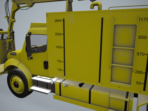 Flugzeug-Enteisungs-LKW-Gelb --347-- 3D Modell