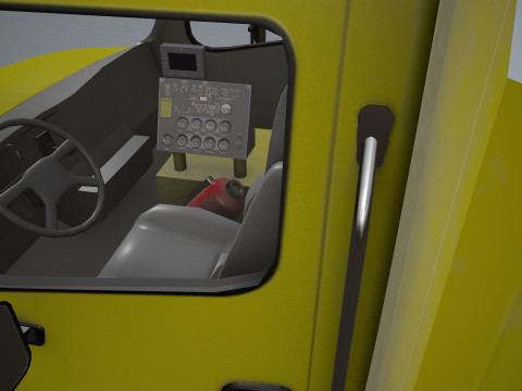 Flugzeug-Enteisungs-LKW-Gelb --347-- 3D Modell