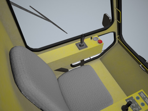 Flugzeug-Enteisungs-LKW-Gelb --347-- 3D Modell