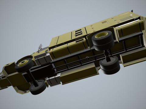 Flugzeug-Enteisungs-LKW-Gelb --347-- 3D Modell