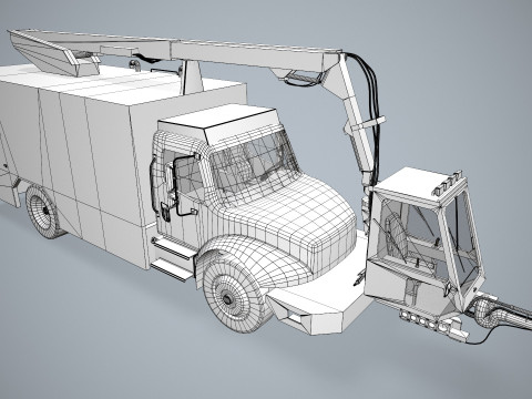Flugzeug-Enteisungs-LKW-Gelb --347-- 3D Modell