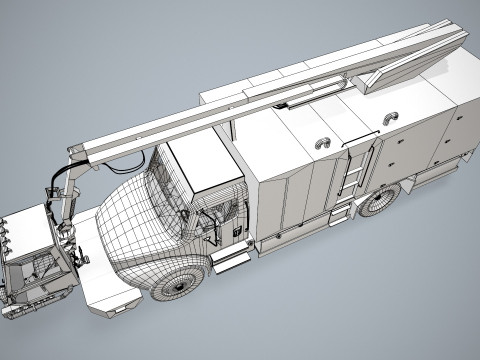 Flugzeug-Enteisungs-LKW-Gelb --347-- 3D Modell