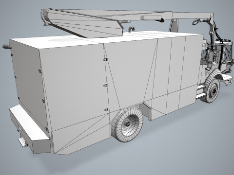 Flugzeug-Enteisungs-LKW-Gelb --347-- 3D Modell