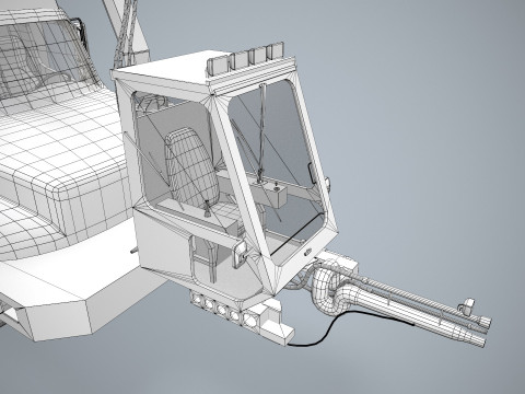 Flugzeug-Enteisungs-LKW-Gelb --347-- 3D Modell