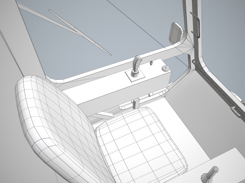 Flugzeug-Enteisungs-LKW-Gelb --347-- 3D Modell