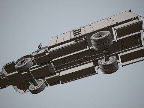 Flugzeug-Enteisungs-LKW-Gelb --347-- 3D Modell