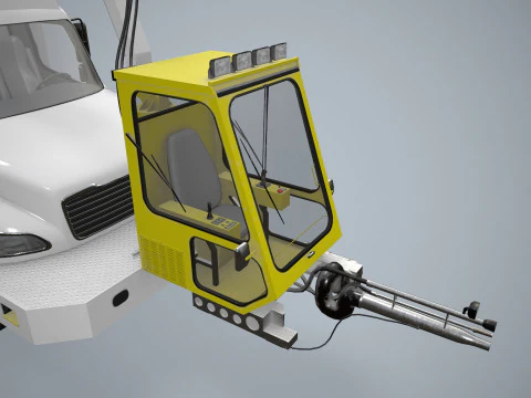 Truk Deicer Pesawat Putih --348-- Model 3D