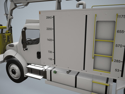 航空機防氷トラック ホワイト --348-- 3Dモデル