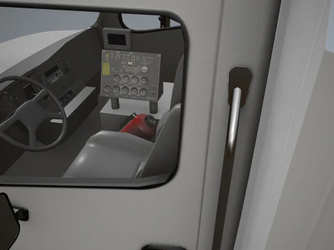 Truk Deicer Pesawat Putih --348-- Model 3D