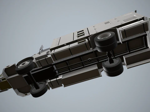 Truk Deicer Pesawat Putih --348-- Model 3D