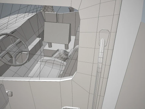 Truk Deicer Pesawat Putih --348-- Model 3D