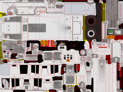 एयरक्राफ्ट डिसर ट्रक--350-- 3D मॉडल
