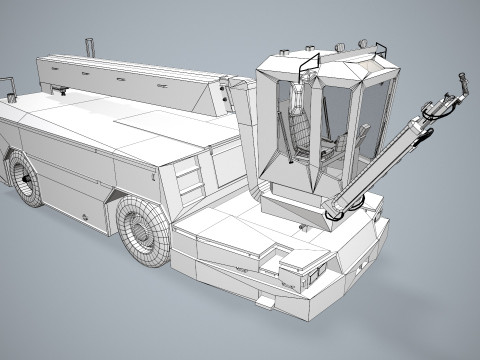 Aircraft Deicer Truck --351-- 3D Model