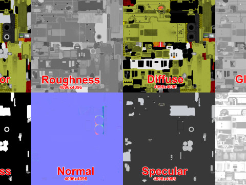 Aircraft Deicer Truck --351-- 3D Model