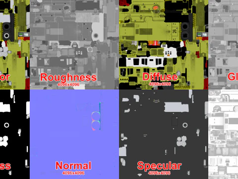 Camion antighiaccio per aerei --351-- Modello 3D