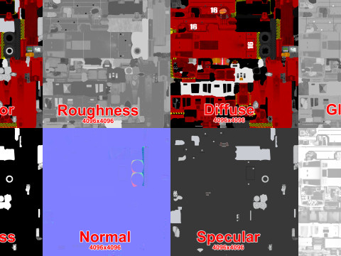 Camion de dégivrage pour avions --352-- Modèle 3D