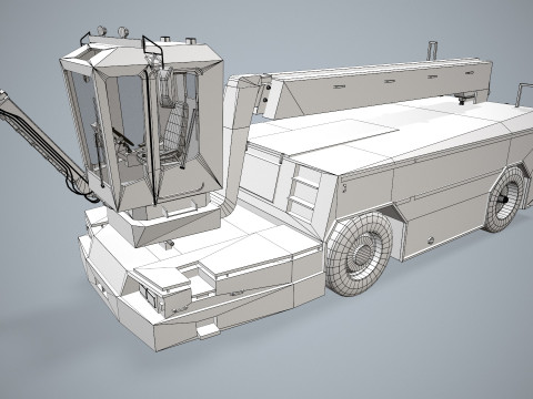 Caminhão descongelador de aeronaves --353-- Modelo 3D