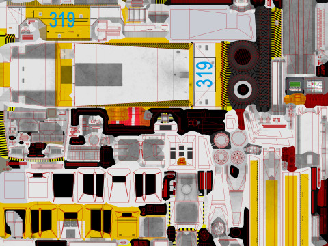 Caminhão descongelador de aeronaves --353-- Modelo 3D