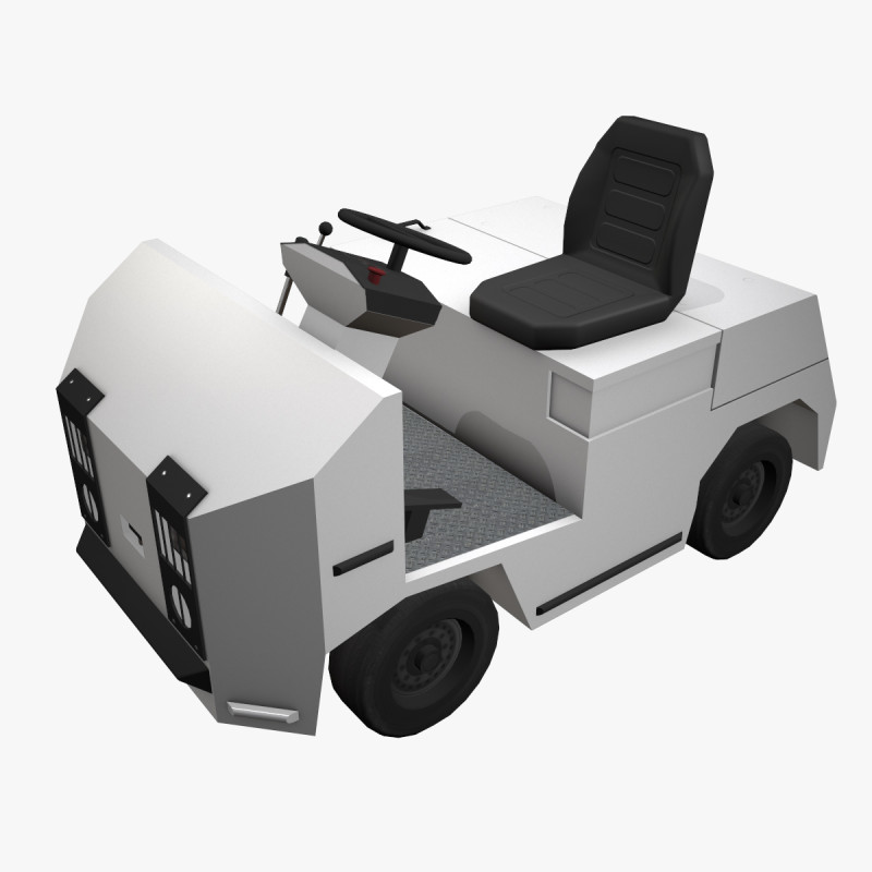 Bagaj Traktörü --354-- 3D Model .c4d .max .obj .3ds .fbx .stl .blend