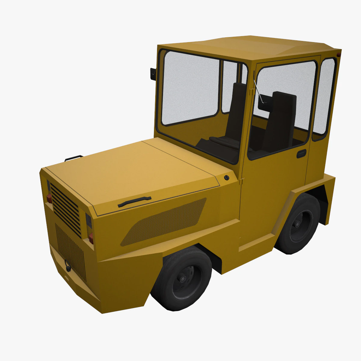 Baggage Tractor --355-- 3D Model .c4d .max .obj .3ds .fbx .stl .blend