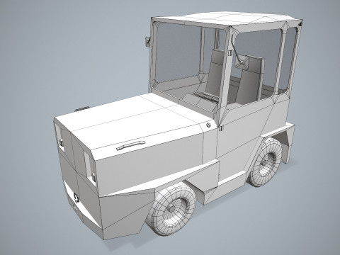 수하물 트랙터 --355-- 3D 모델