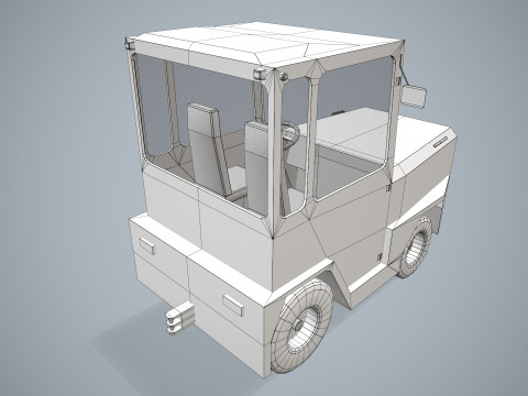 수하물 트랙터 --355-- 3D 모델