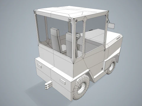 Baggage Tractor --355-- 3D Model