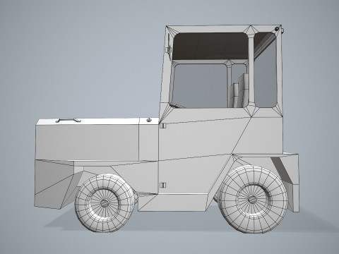 수하물 트랙터 --355-- 3D 모델