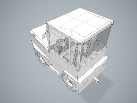 Baggage Tractor --355-- 3D Model