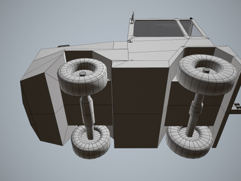 수하물 트랙터 --355-- 3D 모델