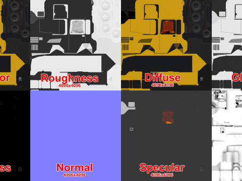 수하물 트랙터 --355-- 3D 모델