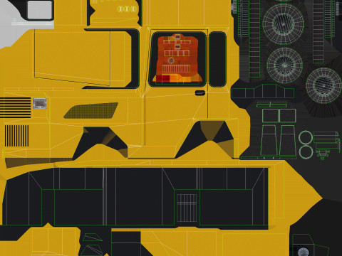 수하물 트랙터 --355-- 3D 모델