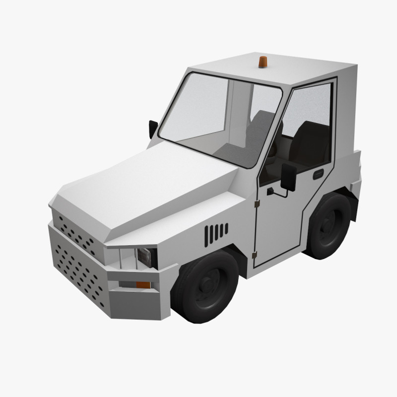 Bagaj Traktörü --356-- 3D Model .c4d .max .obj .3ds .fbx .stl .blend