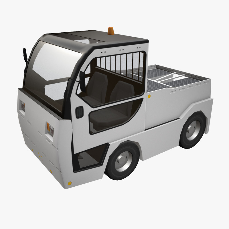 수하물 트랙터 --357-- 3D 모델 .c4d .max .obj .3ds .fbx .stl .blend
