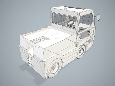 Trattore per bagagli --357-- Modello 3D