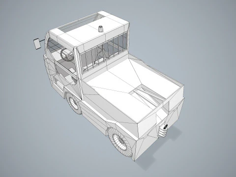 Trattore per bagagli --357-- Modello 3D