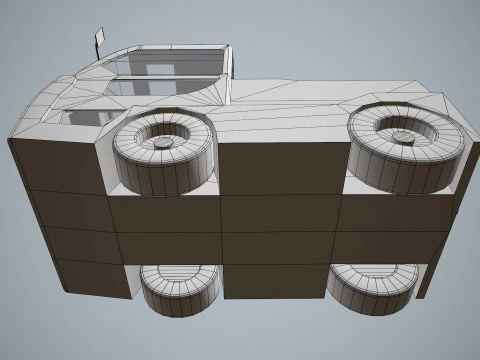 Trattore per bagagli --357-- Modello 3D