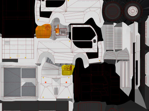 Trattore per bagagli --357-- Modello 3D