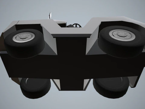 Trattore per bagagli --358-- Modello 3D