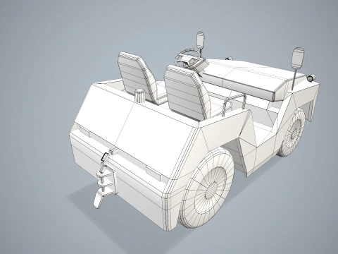 Trattore per bagagli --358-- Modello 3D
