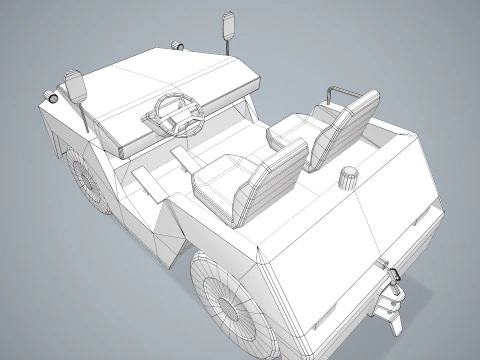 Trattore per bagagli --358-- Modello 3D