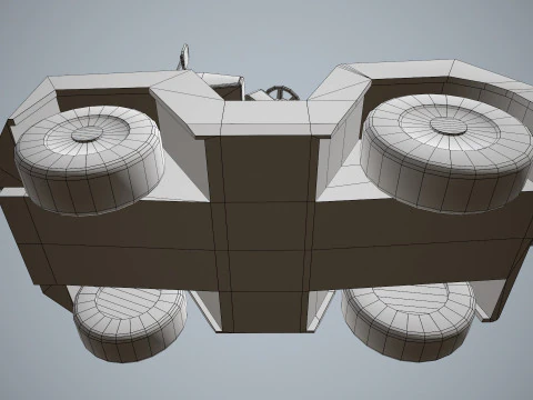 Trattore per bagagli --358-- Modello 3D
