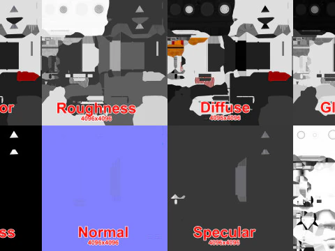 Trattore per bagagli --358-- Modello 3D