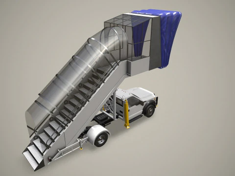 공중계단 차량 --360-- 3D 모델