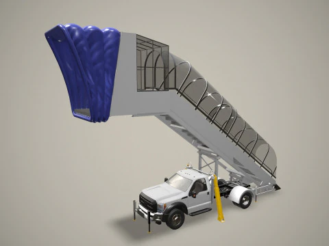 공중계단 차량 --360-- 3D 모델