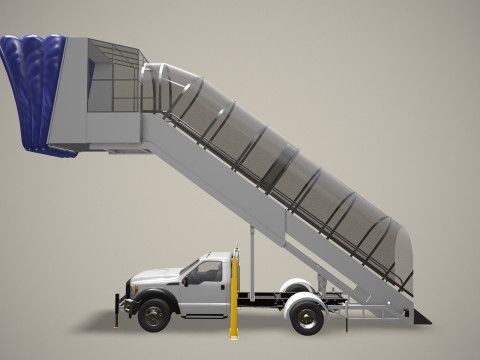 Транспортное средство с трапом --360-- 3D Модель