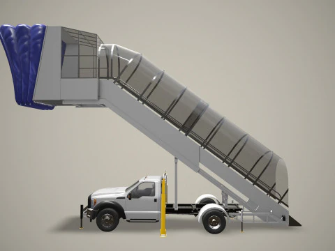 공중계단 차량 --360-- 3D 모델