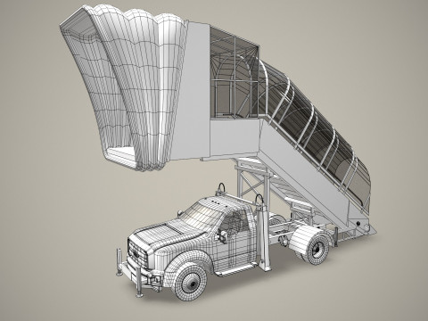 Транспортное средство с трапом --360-- 3D Модель