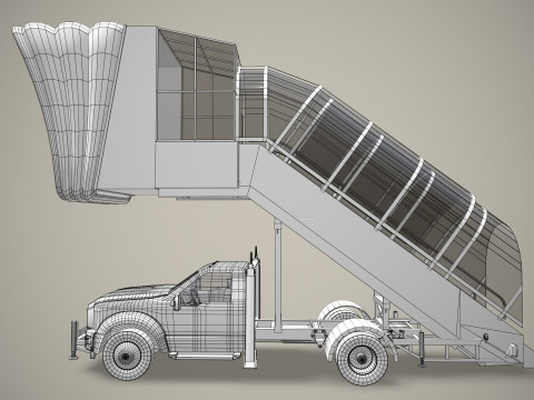 Транспортное средство с трапом --360-- 3D Модель