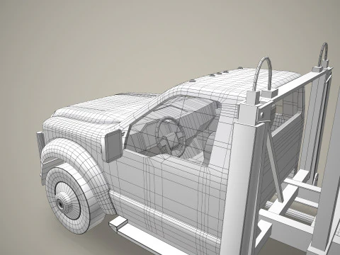 공중계단 차량 --360-- 3D 모델